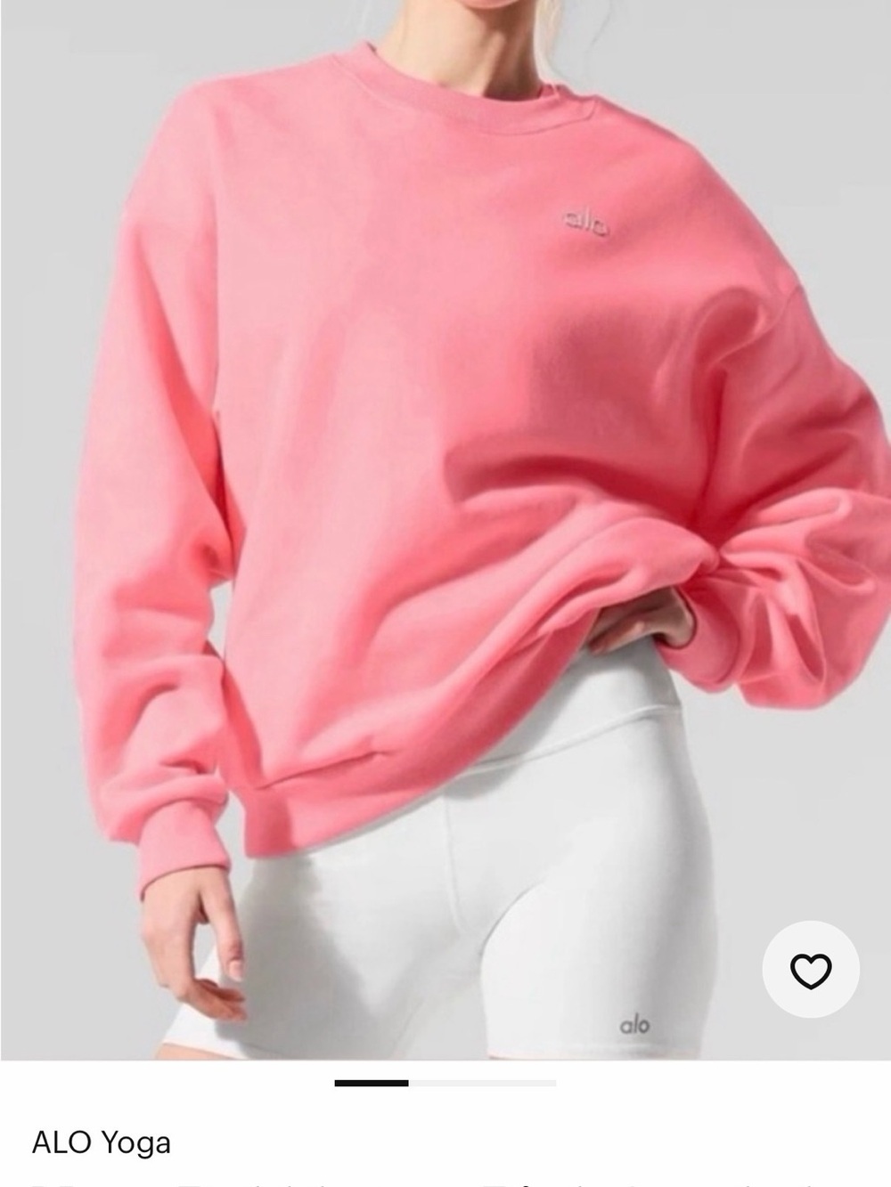 ALO Yoga Bubblegum Pink Crewneck Sweatshirt